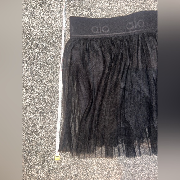 ALO Yoga Sheer Black Mini Skirt - Picture 4 of 5
